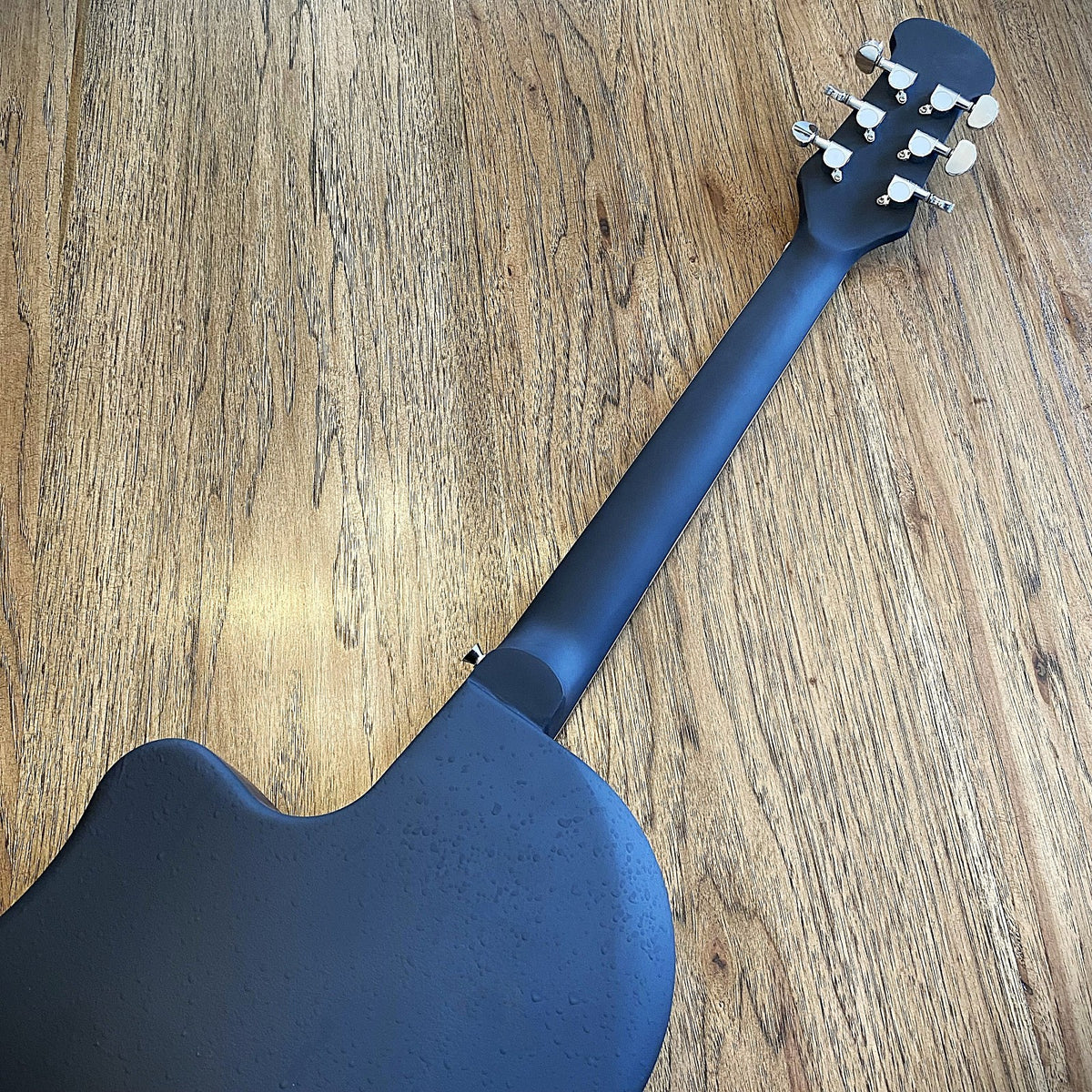 41" Black Acoustic Guitar – Cutaway Body, Laminate Spruce Top, ABS Rounded Back13
