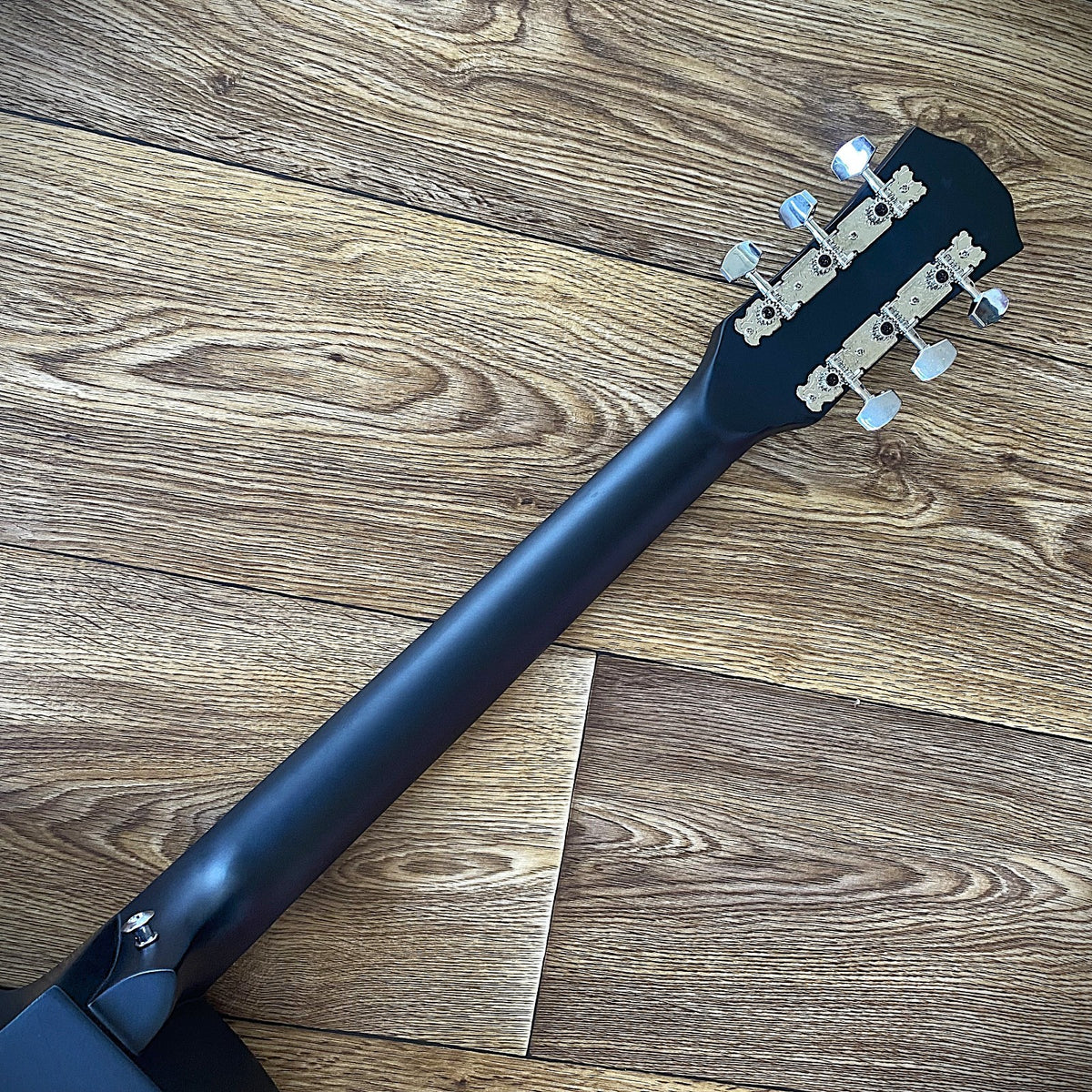 Full-Size 41" Black Acoustic Guitar with Cutaway, Capo, Tuner, Gig Bag & More12