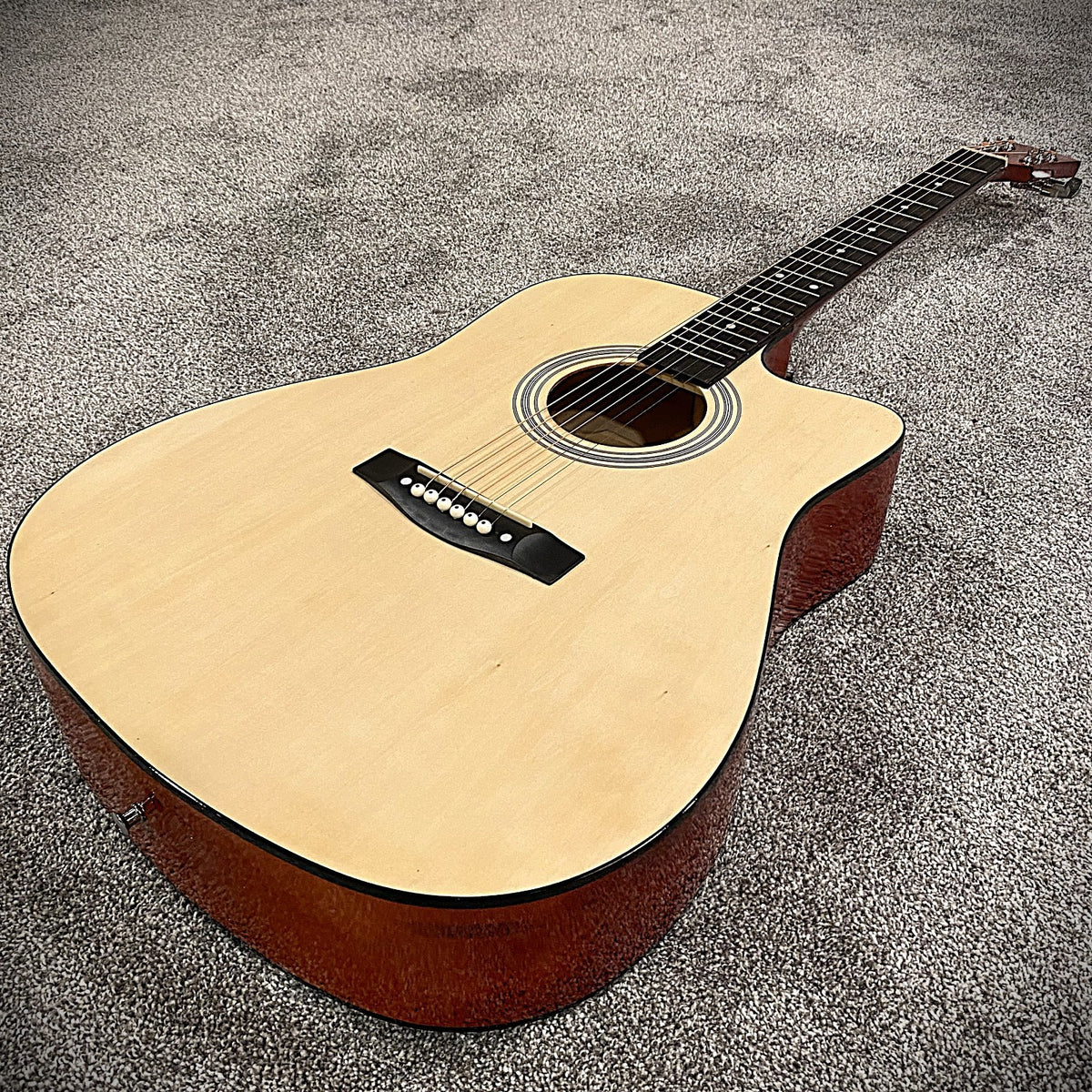 Full-Size 41" Beginner Acoustic Guitar Starter Set w/ Capo, Tuner, Strap & More7