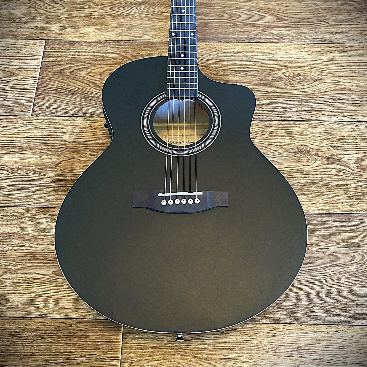 Black 41" Acoustic Electric Guitar & 15W Amp Beginner Package – Cutaway Jumbo11