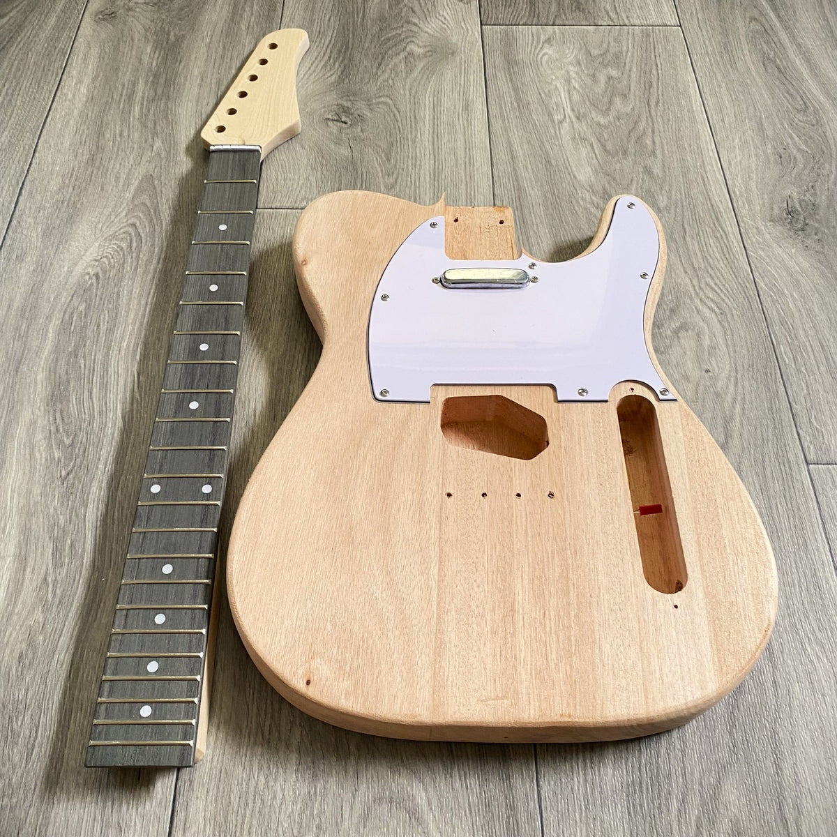 DIY Tele Style Electric Guitar Kit – Solid Mahogany Body, Solderless Starter Kit2