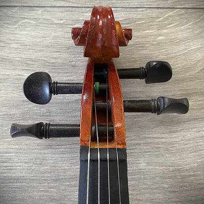Full-Size 4/4 Violin Fiddle with Preset Bridge, Case w/ Hygrometer, Bow and More9