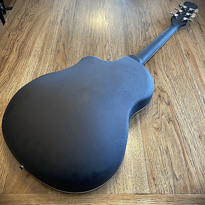 41" Black Acoustic Guitar – Cutaway Body, Laminate Spruce Top, ABS Rounded Back12