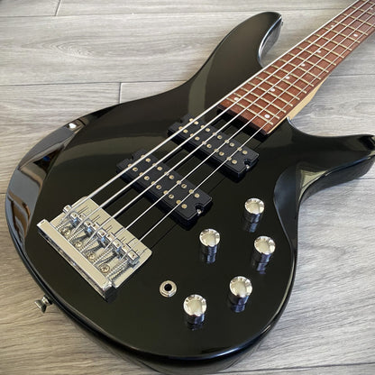 Black 5‑String Bass Guitar – Full‑Size, 24‑Fret Laurel Fretboard, HH Pickups2