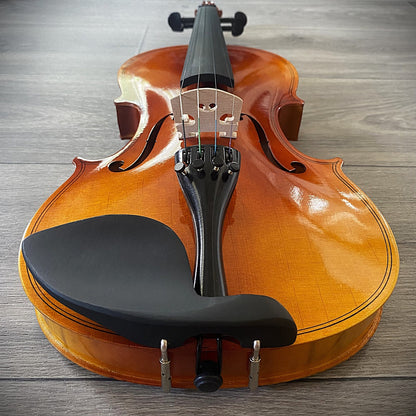 Full-Size 4/4 Violin Fiddle with Preset Bridge, Case w/ Hygrometer, Bow and More6