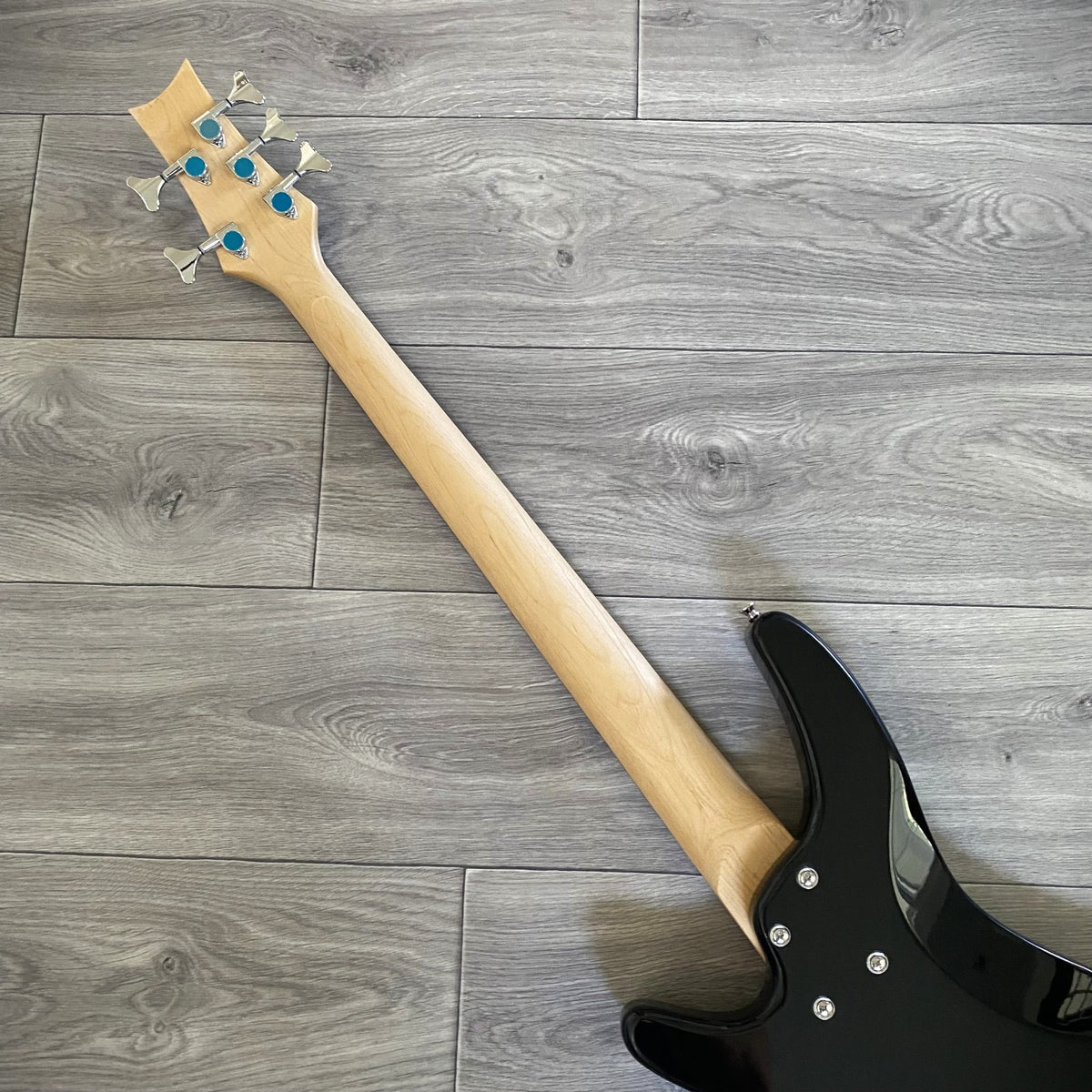 Black 5‑String Bass Guitar – Full‑Size, 24‑Fret Laurel Fretboard, HH Pickups18