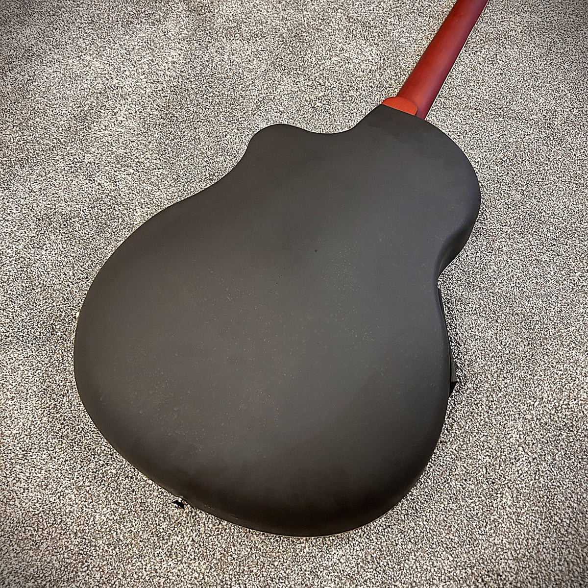 Full-Size Sunburst Acoustic Electric Guitar with Round Back, Grape Sound Holes10