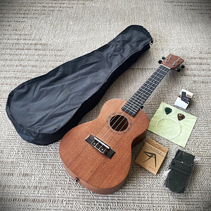 Mahogany 23" Concert Ukulele Starter Pack – with Bag, Tuner, Capo, Strap & Picks11