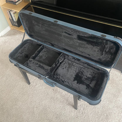 Blue Hard Shell Electric Guitar Case, Lockable with Key For Strats and Teles15
