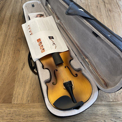 Full-Size 4/4 Violin with Gorgeous Antiqued Finish, Case, Bow, Rosin and More11