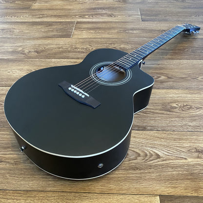 Black 41" Acoustic Electric Guitar & 15W Amp Beginner Package – Cutaway Jumbo2