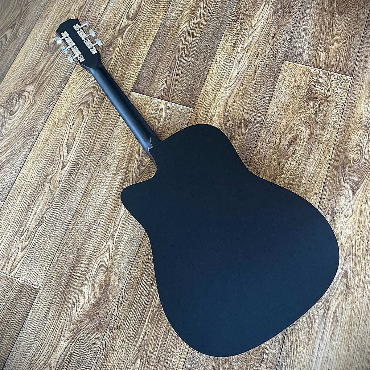 Full-Size 41" Black Acoustic Guitar with Cutaway, Capo, Tuner, Gig Bag & More11
