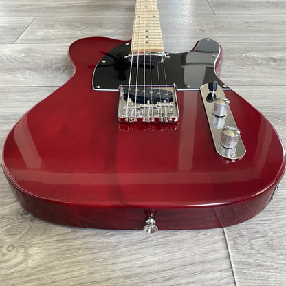 Crimson Red Electric Guitar – Full‑Size, Single Cutaway, Maple Neck & Fretboard11