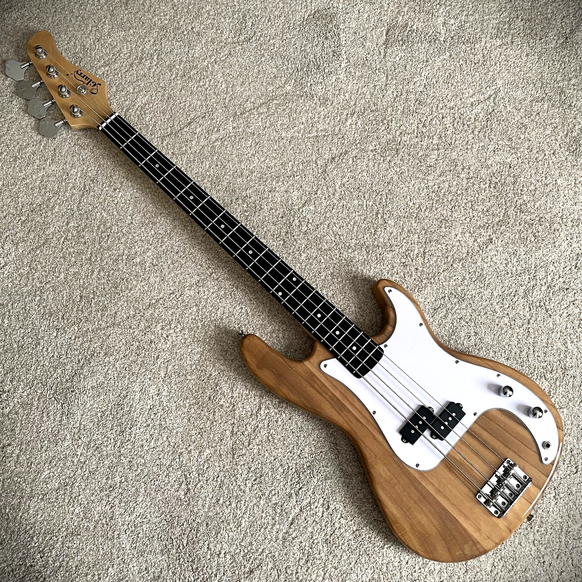 Full-Size Natural Electric Bass Guitar Starter Package w/ 20w Amp & Accessories2
