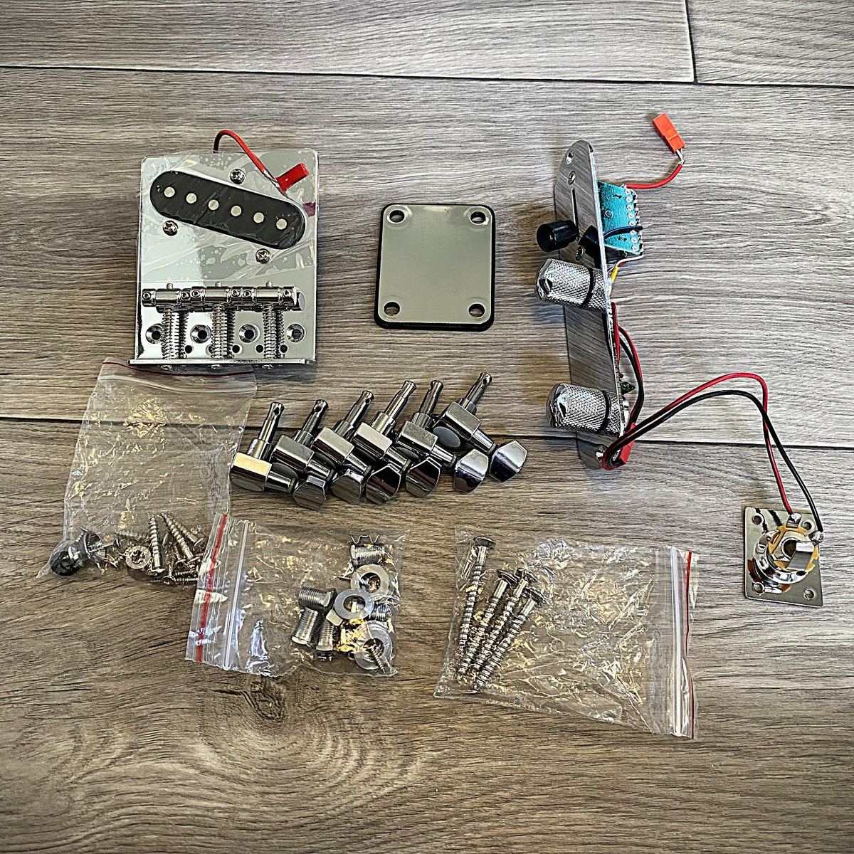 DIY Tele Style Electric Guitar Kit – Solid Mahogany Body, Solderless Starter Kit8
