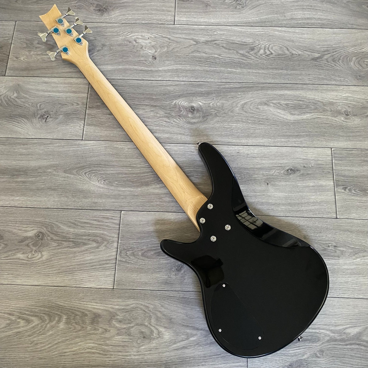 Black 5‑String Bass Guitar – Full‑Size, 24‑Fret Laurel Fretboard, HH Pickups16