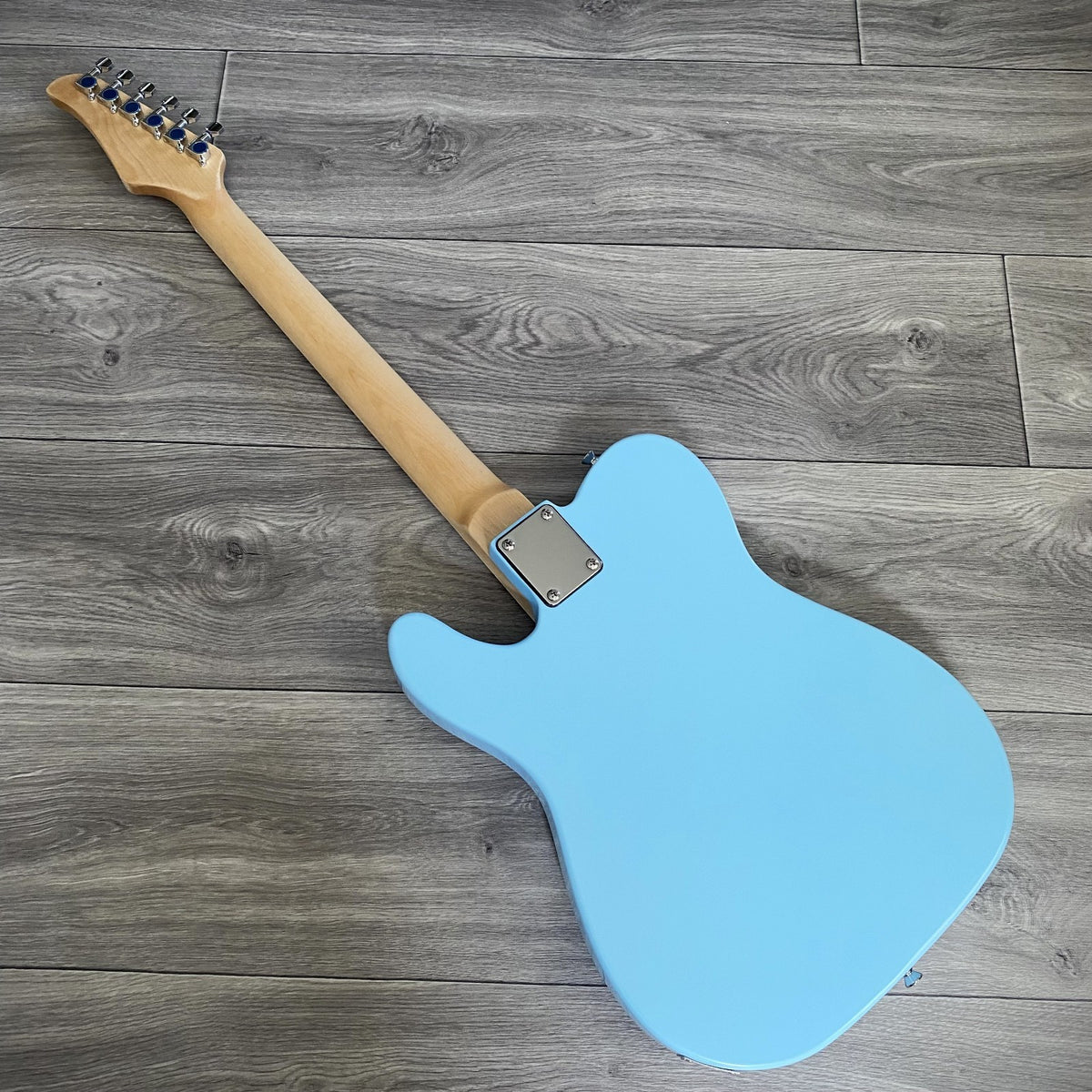 Full‑Size Arctic Blue Electric Guitar – Dual Single‑Coil Pickups, Maple Neck13