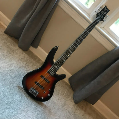 Sunburst 5 String Electric Bass Guitar 24-Frets with Gig Bag and Accessories4