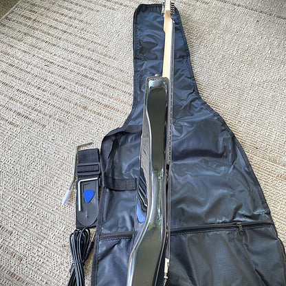 Full-Size Electric Guitar, Double Cutaway, Blue Lightning Finish, H-H Pickups9