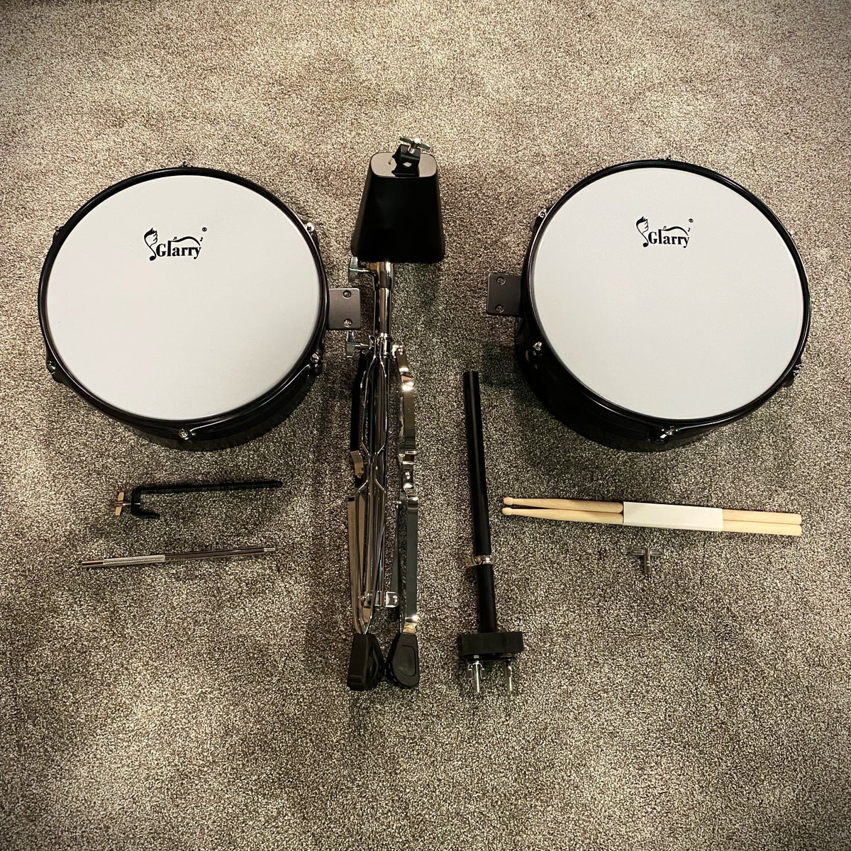 13" & 14" Timbales Set – Latin Percussion Drums w/ Cowbell & Double‑Braced Stand12