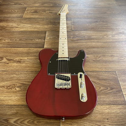 Crimson Red Electric Guitar – Full‑Size, Single Cutaway, Maple Neck & Fretboard3