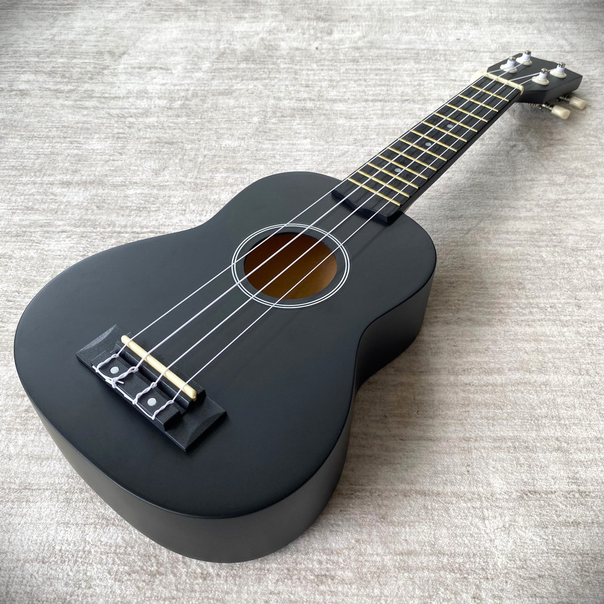 Soprano Ukulele Starter Package, Black 21" Uke Bundle Kit with Tuner, Capo, Bag1