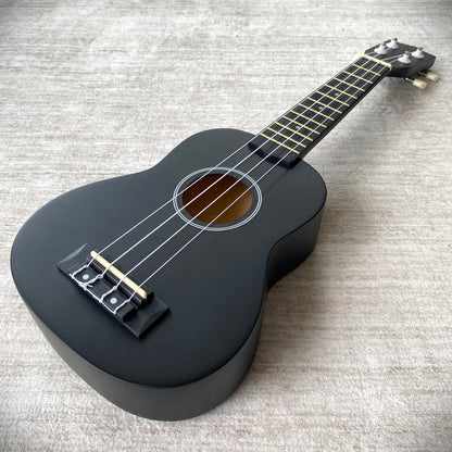 Soprano Ukulele Starter Package, Black 21" Uke Bundle Kit with Tuner, Capo, Bag1