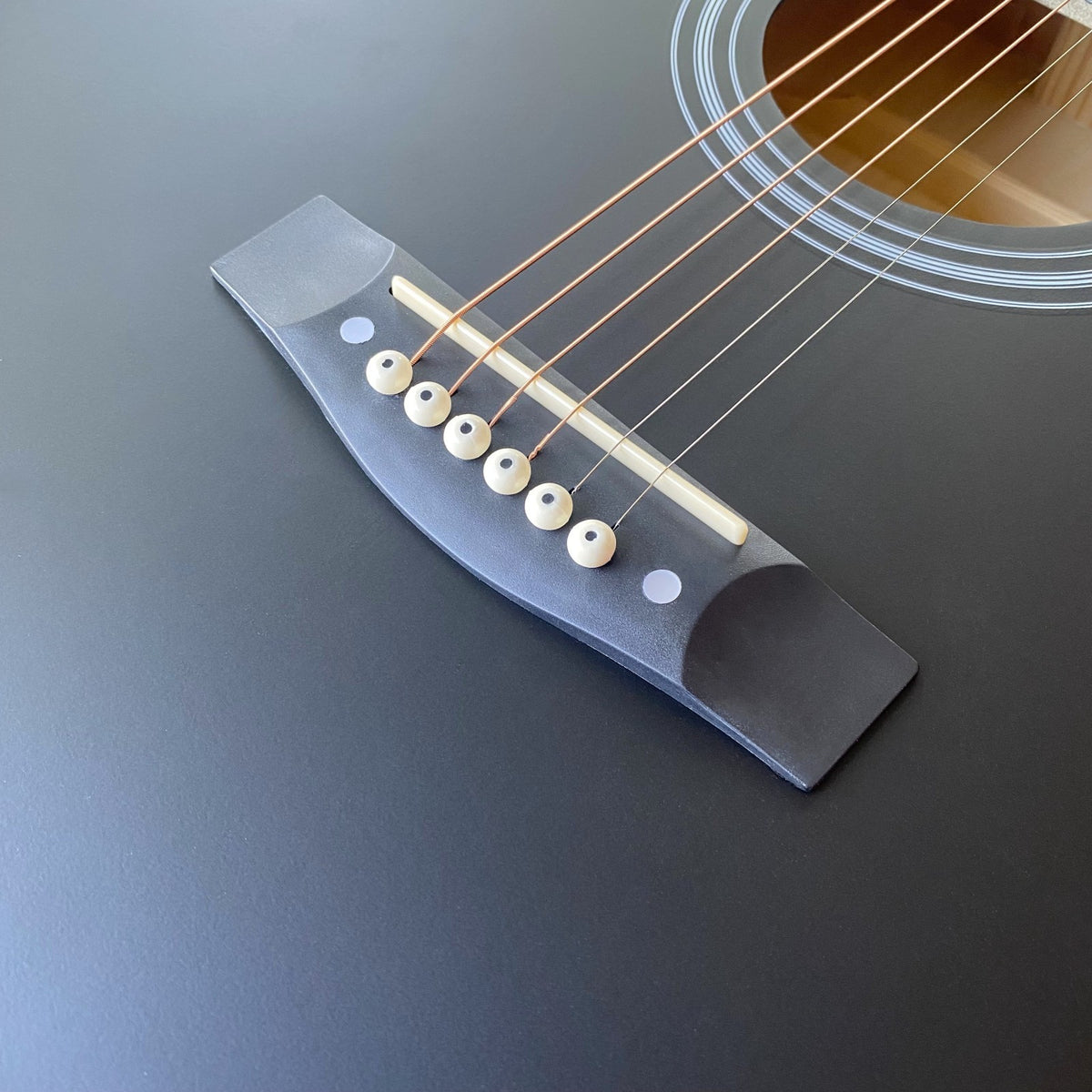 Full-Size 41" Black Acoustic Guitar with Cutaway, Capo, Tuner, Gig Bag & More5