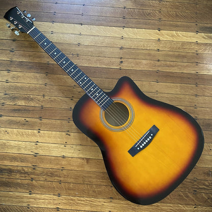 41" Sunburst Acoustic Guitar Starter Kit – Full Size Cutaway, Bag, Tuner, Capo2