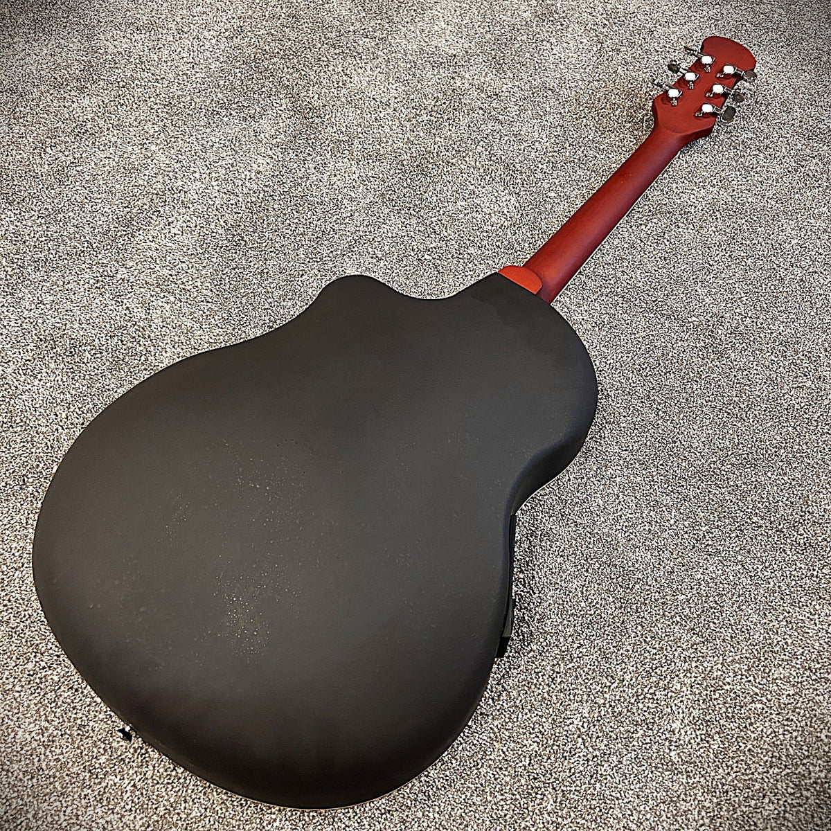 Full-Size Sunburst Acoustic Electric Guitar with Round Back, Grape Sound Holes9
