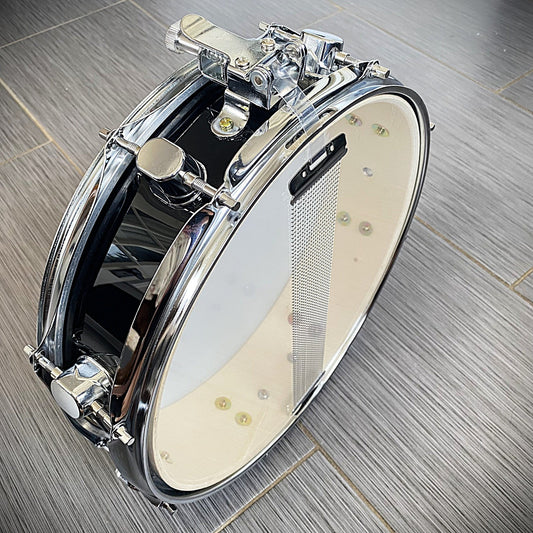 Black Piccolo Snare Drum 13" x 3.5" Poplar Shell, Chrome Hardware For Drum Set0
