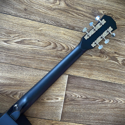 Full-Size 41" Black Acoustic Guitar with Cutaway, Capo, Tuner, Gig Bag & More12