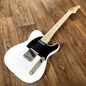 Full-Size White Electric Guitar - Single Cutaway Solid Body, Maple Fretboard0