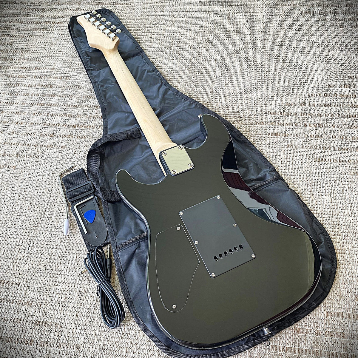 Full-Size Electric Guitar, Double Cutaway, Blue Lightning Finish, H-H Pickups11