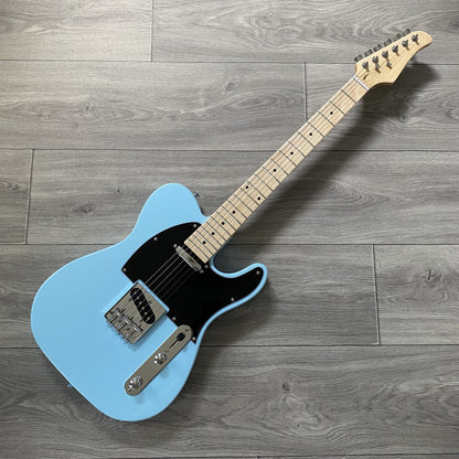 Full‑Size Arctic Blue Electric Guitar – Dual Single‑Coil Pickups, Maple Neck0