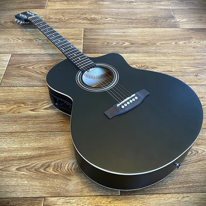 Black 41" Acoustic Electric Guitar & 15W Amp Beginner Package – Cutaway Jumbo3