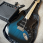 Blue Electric Guitar Starter Package with 20-Watt Amp and Accessories Full-Size0