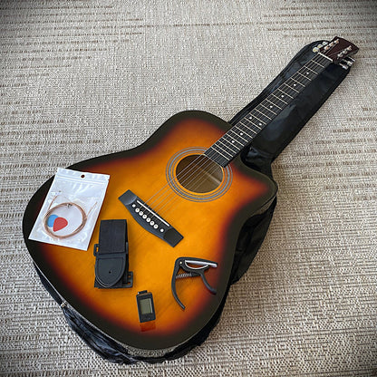 41" Sunburst Acoustic Guitar Starter Kit – Full Size Cutaway, Bag, Tuner, Capo1